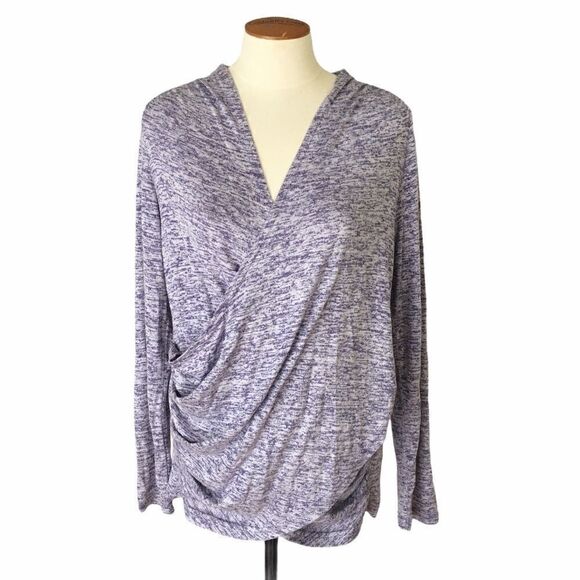 MUK LUKS Hacci Surplice Top Size L - Picture 1 of 4